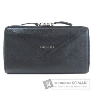 Balenciaga Paper Continental Zip Around Long Wallet Leather